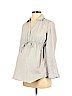 Motherhood Gray Long Sleeve Button-Down Shirt Size S - photo 1