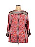 Assorted Brands 100% Rayon Orange 3/4 Sleeve Blouse Size 3X - photo 2