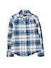 The Children's Place 100% Cotton Blue Long Sleeve Button-Down Shirt Size 5 - 6 - photo 1