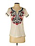 Akemi + Kin 100% Cotton White Short Sleeve Top Size XS - photo 1