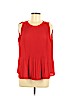 Ann Taylor LOFT 100% Polyester Red Sleeveless Blouse Size M (petite) - photo 1