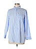 Old Navy 100% Cotton Blue Long Sleeve Button-Down Shirt Size M (petite) - photo 1