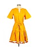 A New Day 100% Cotton Yellow Casual Dress Size XS - photo 1