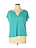 Stylus Blue Short Sleeve Top Size XL - photo 1