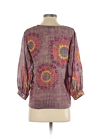 Trina Turk 3/4 Sleeve Silk Top (view 2)