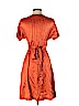 Banana Republic 100% Silk Orange Casual Dress Size 4 (petite) - photo 2
