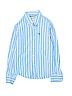 Abercrombie 100% Cotton Stripes Blue Long Sleeve Button-Down Shirt Size S (kids) - photo 1