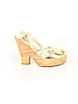 Juno 100% Leather Gold Wedges Size EU 39 - photo 1