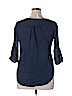 Mossimo Supply Co. 100% Rayon Blue 3/4 Sleeve Blouse Size XL - photo 2