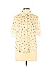 Lush 100% Polyester Ivory Short Sleeve Blouse Size L - photo 1