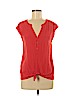 Ann Taylor Factory Orange Short Sleeve Blouse Size M (petite) - photo 1
