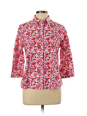 Lands' End 3/4 Sleeve Button-Down Shirt (view 1)