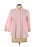L.L.Bean 100% Cotton Pink 3/4 Sleeve Button-Down Shirt Size L (petite) - photo 1