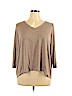 LC Lauren Conrad Tan 3/4 Sleeve Blouse Size XL - photo 1