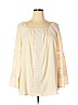Adiva 100% Polyester Ivory Long Sleeve Blouse Size 1X - photo 1