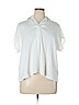 Worthington 100% Polyester White Short Sleeve Blouse Size XL (petite) - photo 1