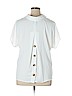 Worthington 100% Polyester White Short Sleeve Blouse Size XL (petite) - photo 2