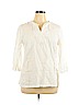JM Collection Ivory 3/4 Sleeve Blouse Size 14 - photo 1
