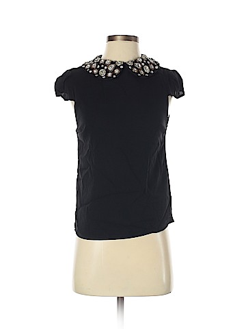 Alice + Olivia Short Sleeve Silk Top (view 1)