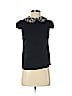 Alice + Olivia Black Short Sleeve Silk Top Size XS - photo 1