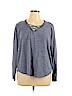 JLo by Jennifer Lopez Blue Long Sleeve Top Size XL - photo 1