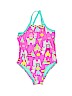 Breaking Waves Print Pink One Piece Swimsuit Size 2T - photo 1