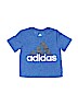 Adidas 100% Polyester Graphic Blue Active T-Shirt Size 4 - photo 1