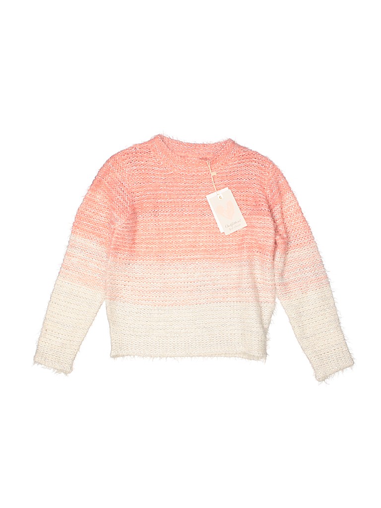 Assorted Brands Stripes Pink Pullover Sweater Size 7 - 8 - photo 1