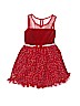 Little Lass 100% Polyester Metallic Red Special Occasion Dress Size 2T - photo 1