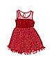 Little Lass 100% Polyester Metallic Red Special Occasion Dress Size 2T - photo 2