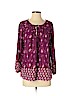 Lucky Brand 100% Viscose Purple 3/4 Sleeve Blouse Size S - photo 1