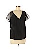 TOBI 100% Polyester Black Short Sleeve Blouse Size M - photo 1