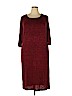 R&M Richards Burgundy Casual Dress Size 16 - photo 1