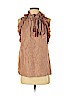 Robert Rodriguez 100% Silk Tan Sleeveless Silk Top Size 2 - photo 1