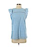 MICHAEL Michael Kors 100% Cotton Blue Short Sleeve Blouse Size S - photo 1