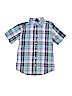 Wrangler Jeans Co Plaid Blue Short Sleeve Button-Down Shirt Size 10 - 12 - photo 1