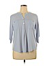 Ellen Tracy Blue 3/4 Sleeve Top Size XL - photo 1