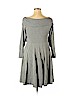 Torrid 100% Cotton Gray Casual Dress Size 1X Plus (1) - photo 2