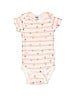 Gerber 100% Cotton Polka Dots Stripes White Short Sleeve Onesie Size 3-6 mo - photo 1
