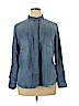 Caslon Blue Long Sleeve Button-Down Shirt Size XL (petite) - photo 1