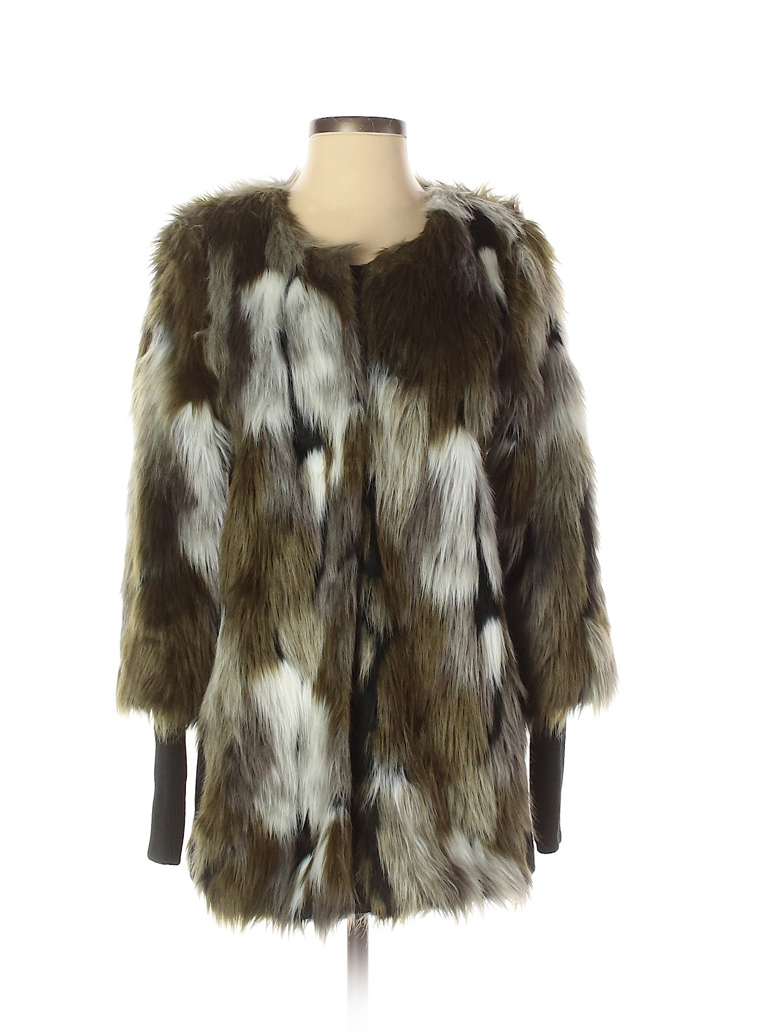 Plenty By Tracy Reese Animal Print Green Faux Fur Jacket Size S - 79% ...