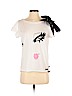 Alice + Olivia 100% Cotton Ivory Short Sleeve Top Size S - photo 1