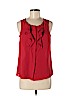 Ann Taylor LOFT 100% Polyester Red Sleeveless Blouse Size M (petite) - photo 1