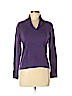 Jeanne Pierre 100% Cotton Purple Pullover Sweater Size M (petite) - photo 1