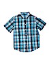 Wrangler Jeans Co Plaid Blue Short Sleeve Button-Down Shirt Size 14 - 16 - photo 1