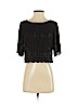Topshop 100% Polyester Black 3/4 Sleeve Blouse Size 2 - photo 1