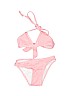Petite Letarte Checkered-gingham Pink Two Piece Swimsuit Size 6 - photo 1