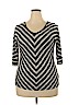 Apt. 9 Black 3/4 Sleeve Top Size XL - photo 1