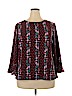 Old Navy 100% Polyester Burgundy 3/4 Sleeve Blouse Size XL - photo 1