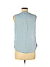 Talbots 100% Cotton Blue Sleeveless Button-Down Shirt Size M (petite) - photo 2